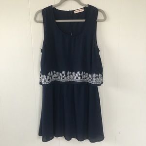 Navy flowy dress